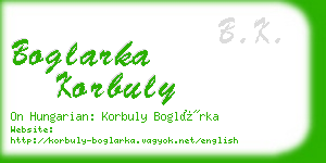 boglarka korbuly business card